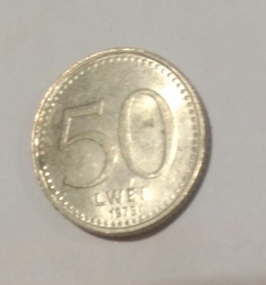 Moeda de Angola – 50 Lwei (50 cêntimos de Kwanza) - 1979
