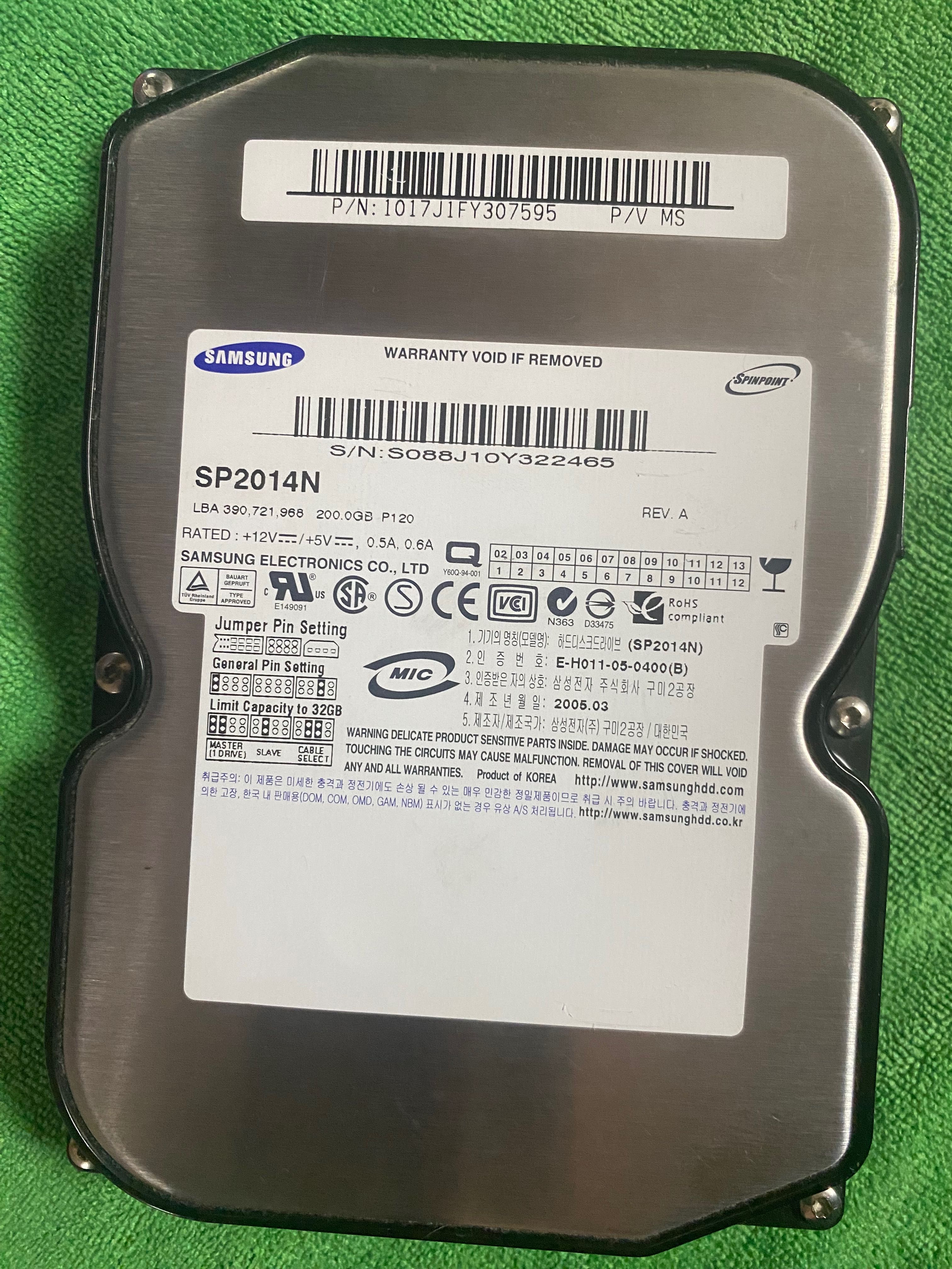 Жорсткий диск Samsung SP2014N