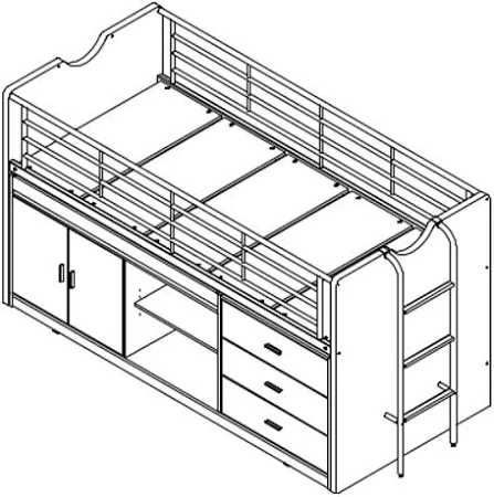 Łóżko piętrowe dla dzieci belgijskiej firmy VIPACK