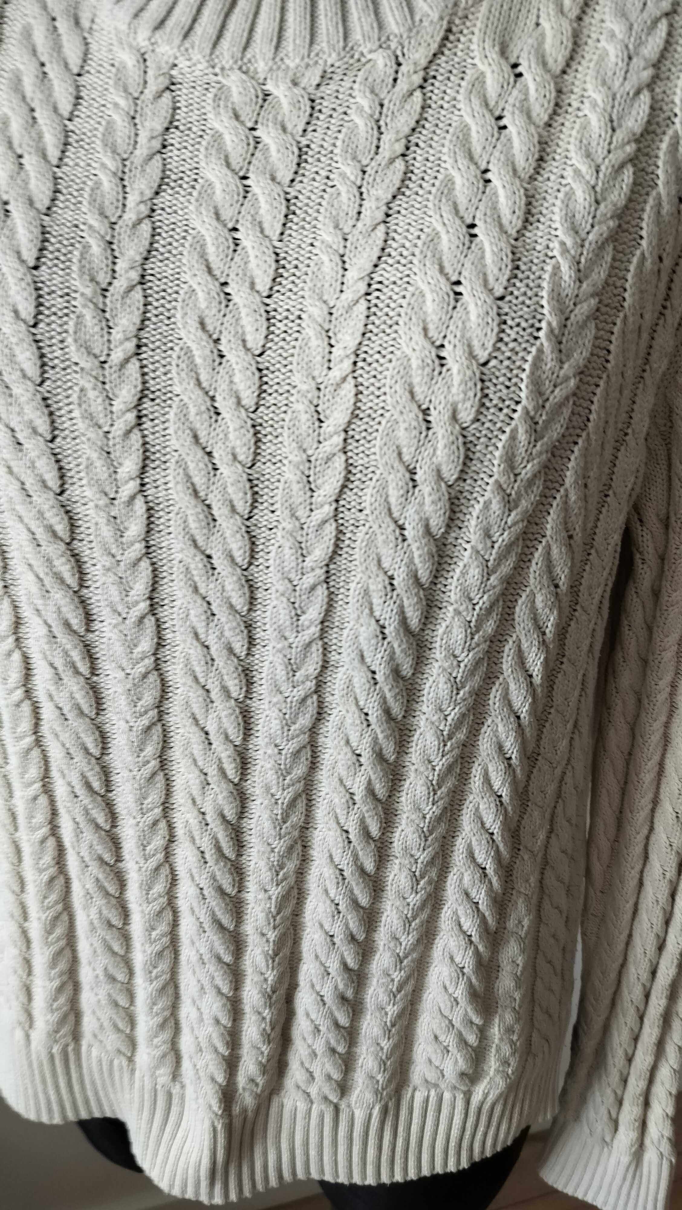H&M Sweter damski S bawełna wyraziste warkocze oddychający efektowny