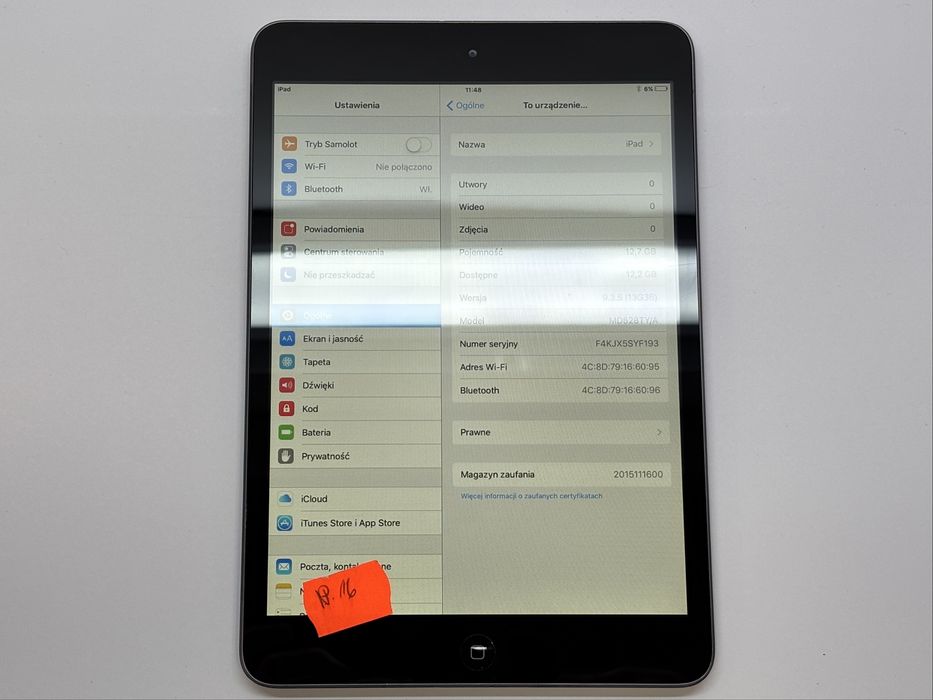 Tablet Ipad Mini A1432 16GB