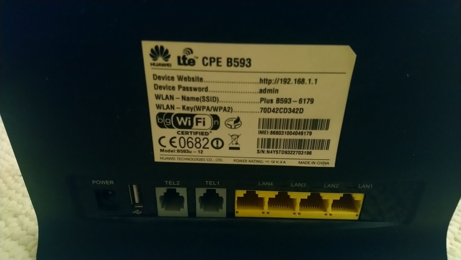 Router Huawei CPE B593