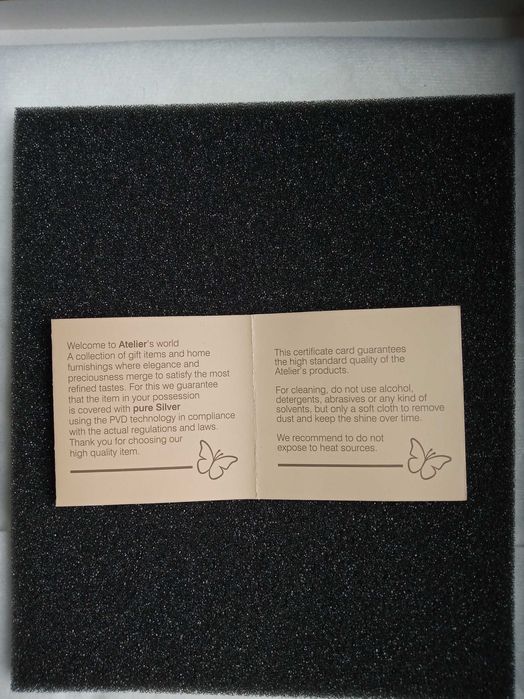 NOWA, posrebrzana ramka na zdjęcie - kwiatki