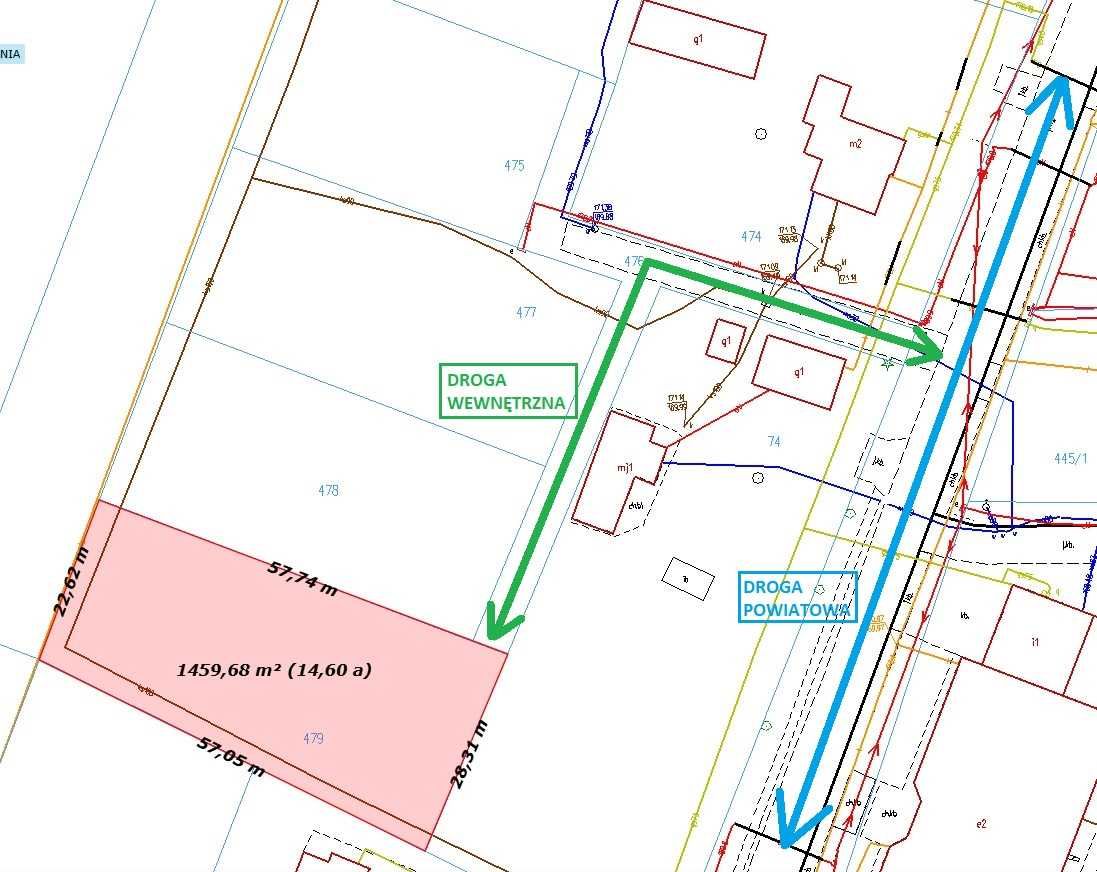 Działka w centrum Ludwina 14.5a