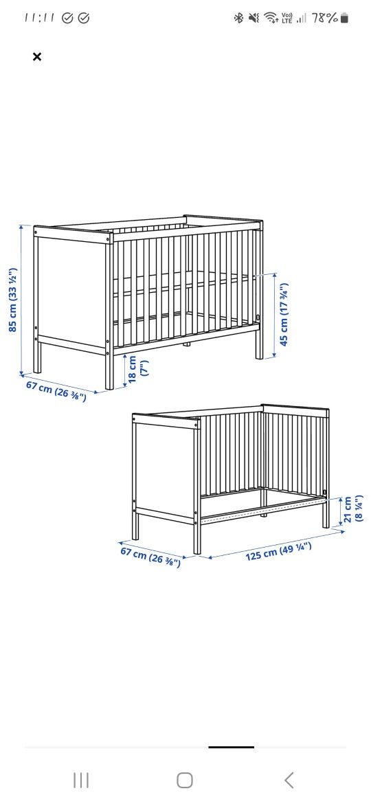 Łóżeczko niemowlęce / łóżko dziecięce 60x120 + materac, pościel