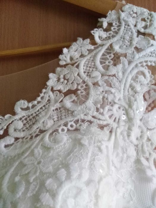 Suknia ślubna, r. 38, super stan, klasyczna z koronkami