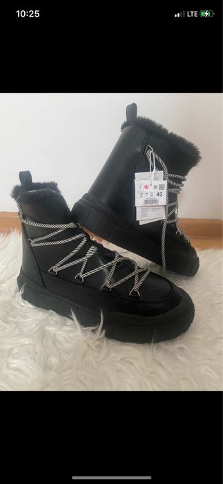 Nowe buty śniegowce skórzane rozmiar 40