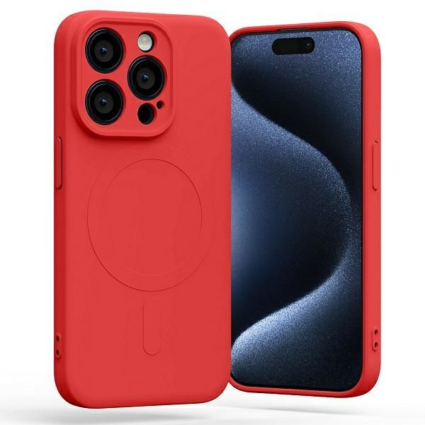 Etui Mercury Magsafe Semi-Silicone Iphone 15 Pro 6,1" Czerwony /Red
