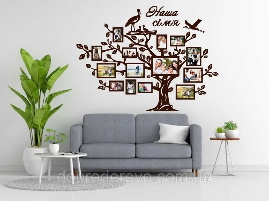 Сімейне дерево на стіну колаж, родинне дерево фоторамка,