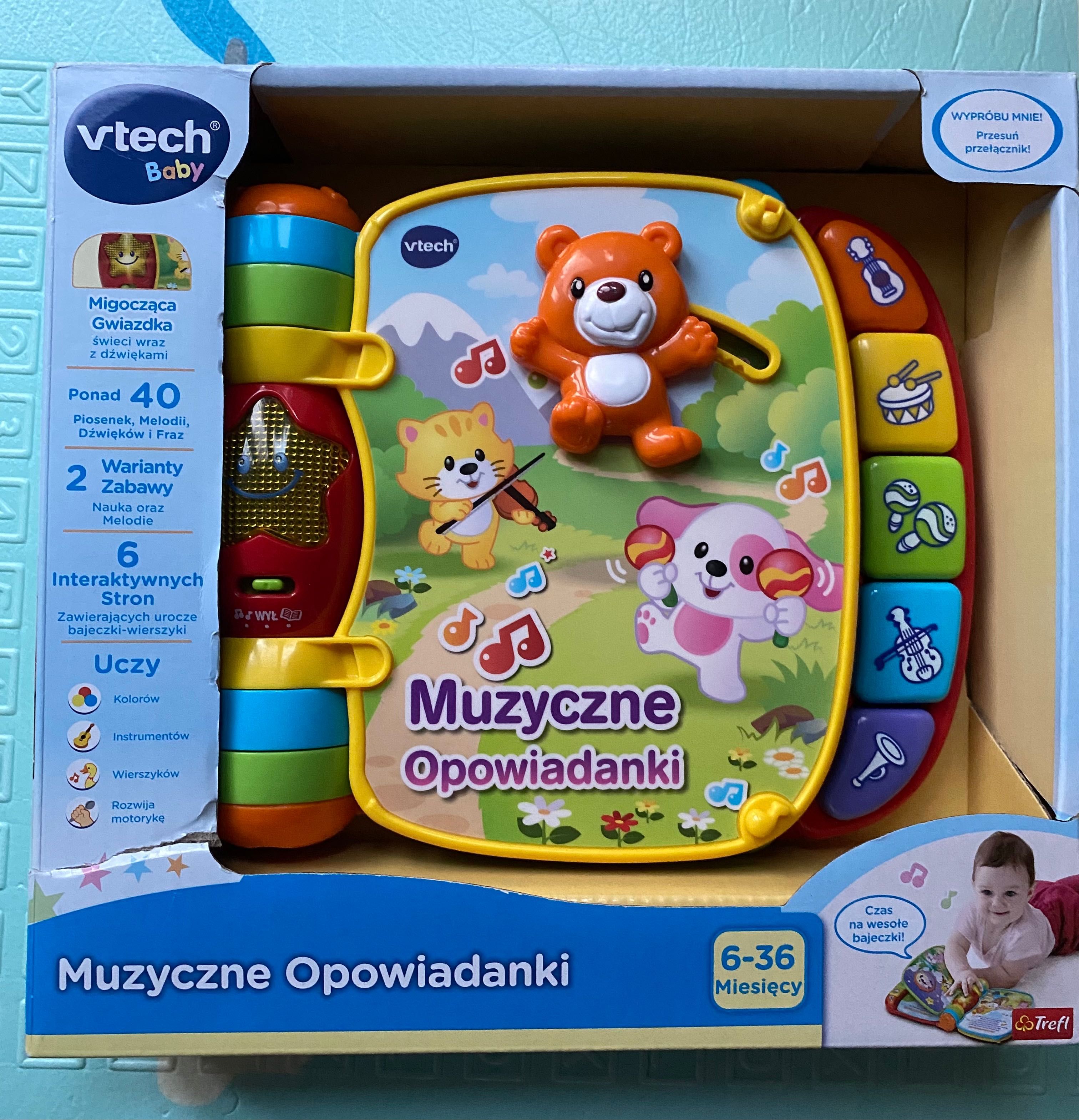 Vtech, Muzyczne Opowiadanki, książeczka, zabawka interaktywna Nowa