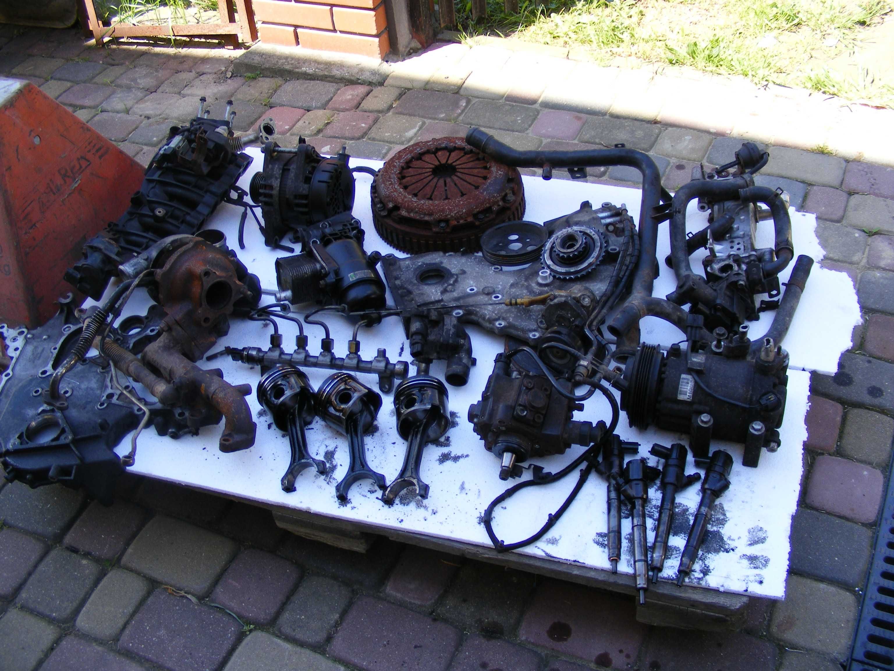 Silnik 1,7 CRDI w częściach, wtryski,alternator i wiele innych.