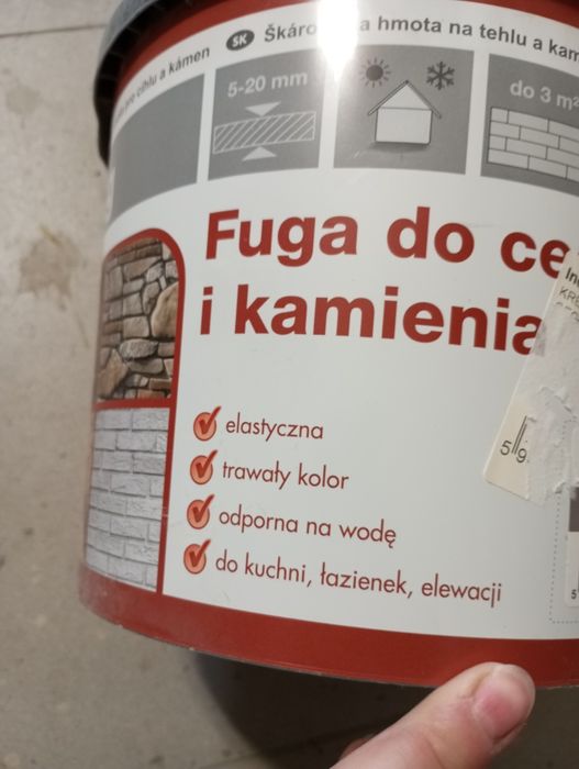 3x Kreisel fuga do cegły i kamienia nowa 5kg szara