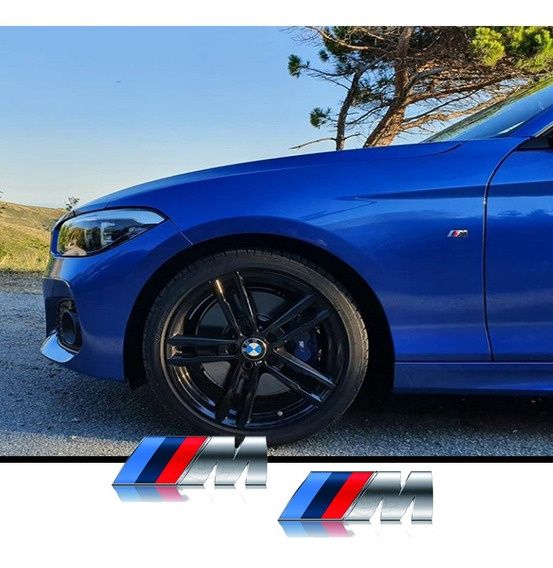 SÍMBOLO EMBLEMA LATERAL Guarda-lamas BMW M PERFORMANCE ORIGINAIL Novo