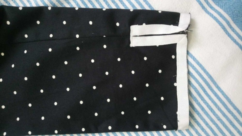 Żakiet granatowy w grochy klasyczny elegancki styl Coco Chanel