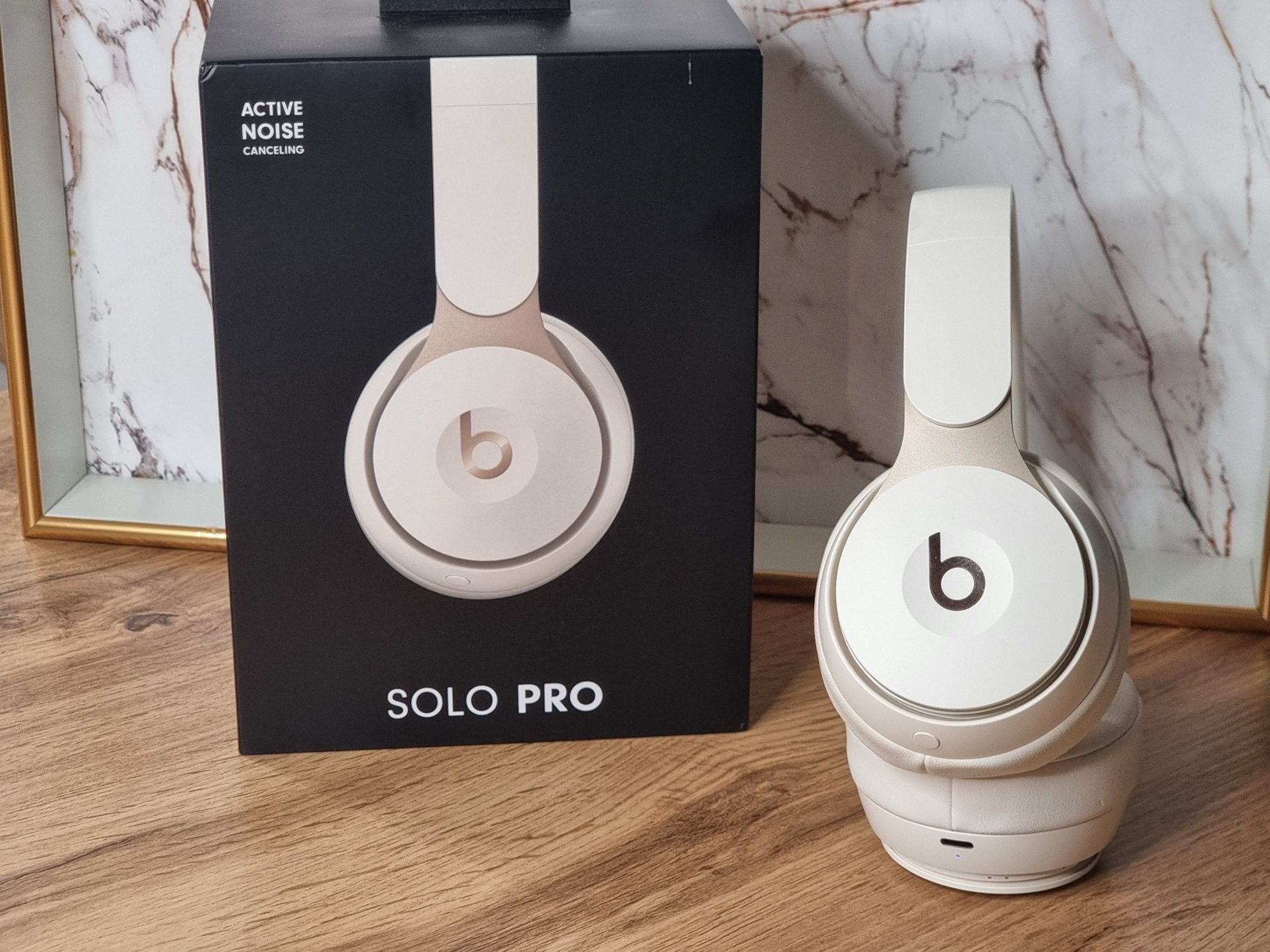 Słuchawki Beats Solo Pro Wireless bezprzewodowe gold white