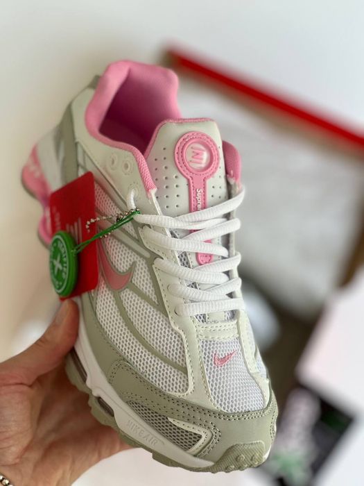 АКЦІЯ! Кросівки Nike Shox Ride 2 SP x Supreme White/Grey /Pink | 37-40