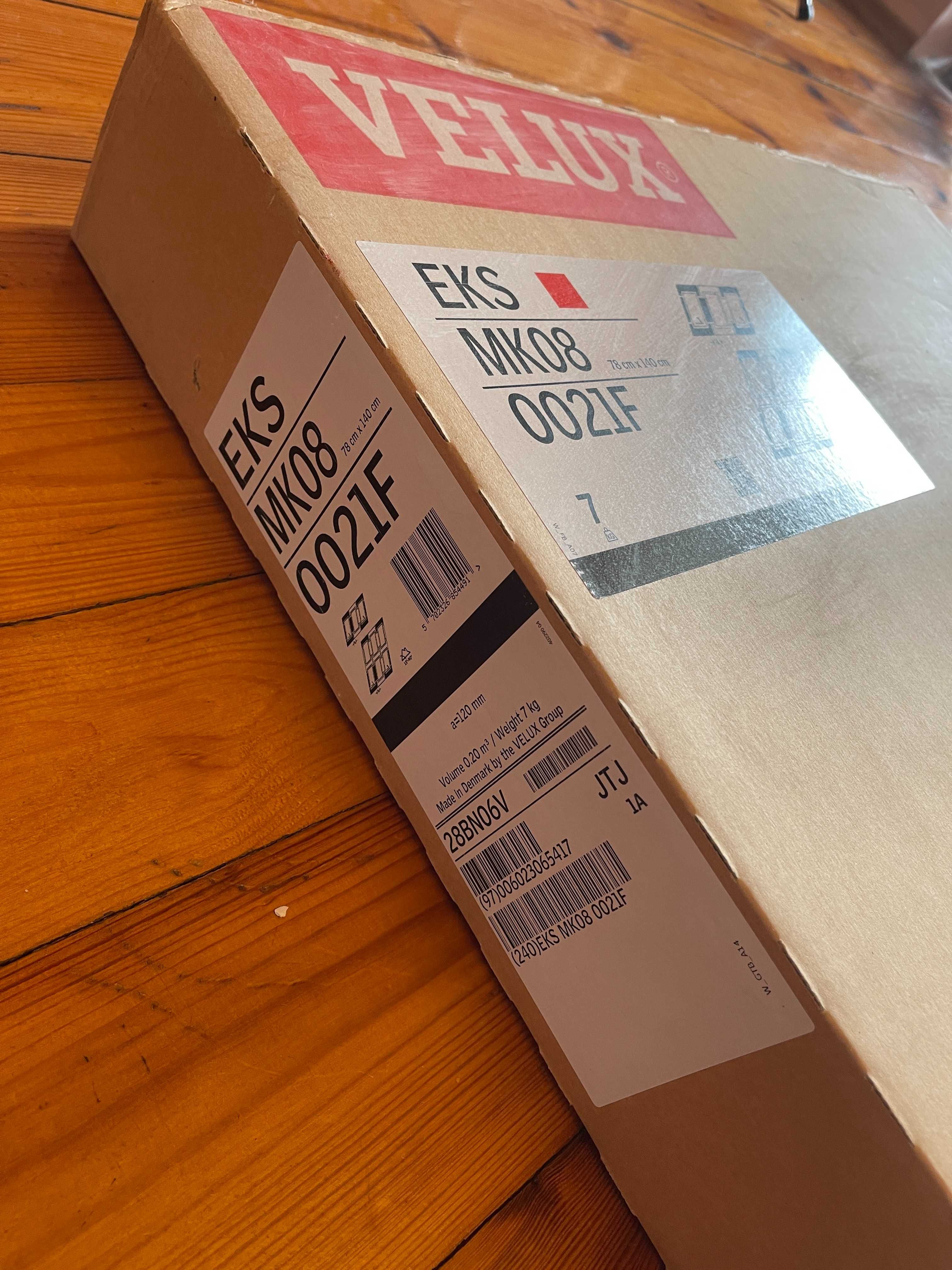 Kołnierz VELUX EKS mk08 0021f (podwójne okna) niskie pokrycie np. gont