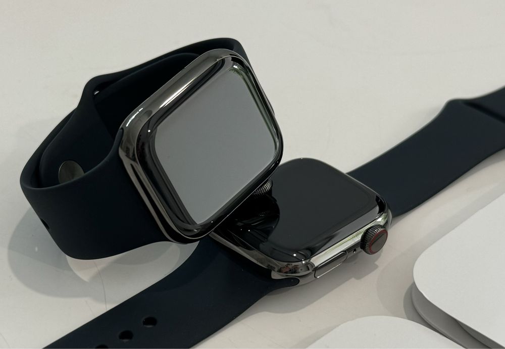 Нові Apple Watch 8+Lte 41 Сталь Stainless Steel.Гарантія Магази+обмін