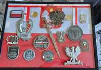 Kolekcja Kolekcja odznaczeń przypinek medali monet - Instytut Pamięci