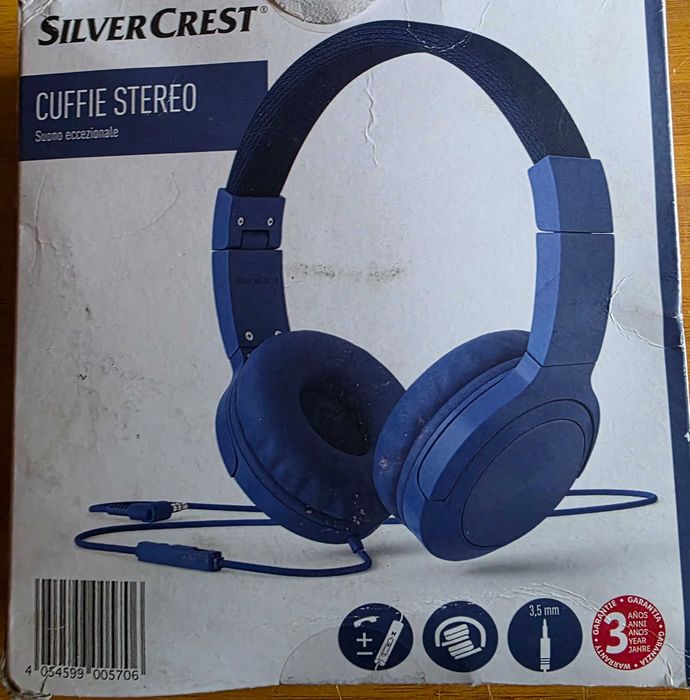 Słuchawki nauszne SilverCrest z mikrofonem – stereo, składane
