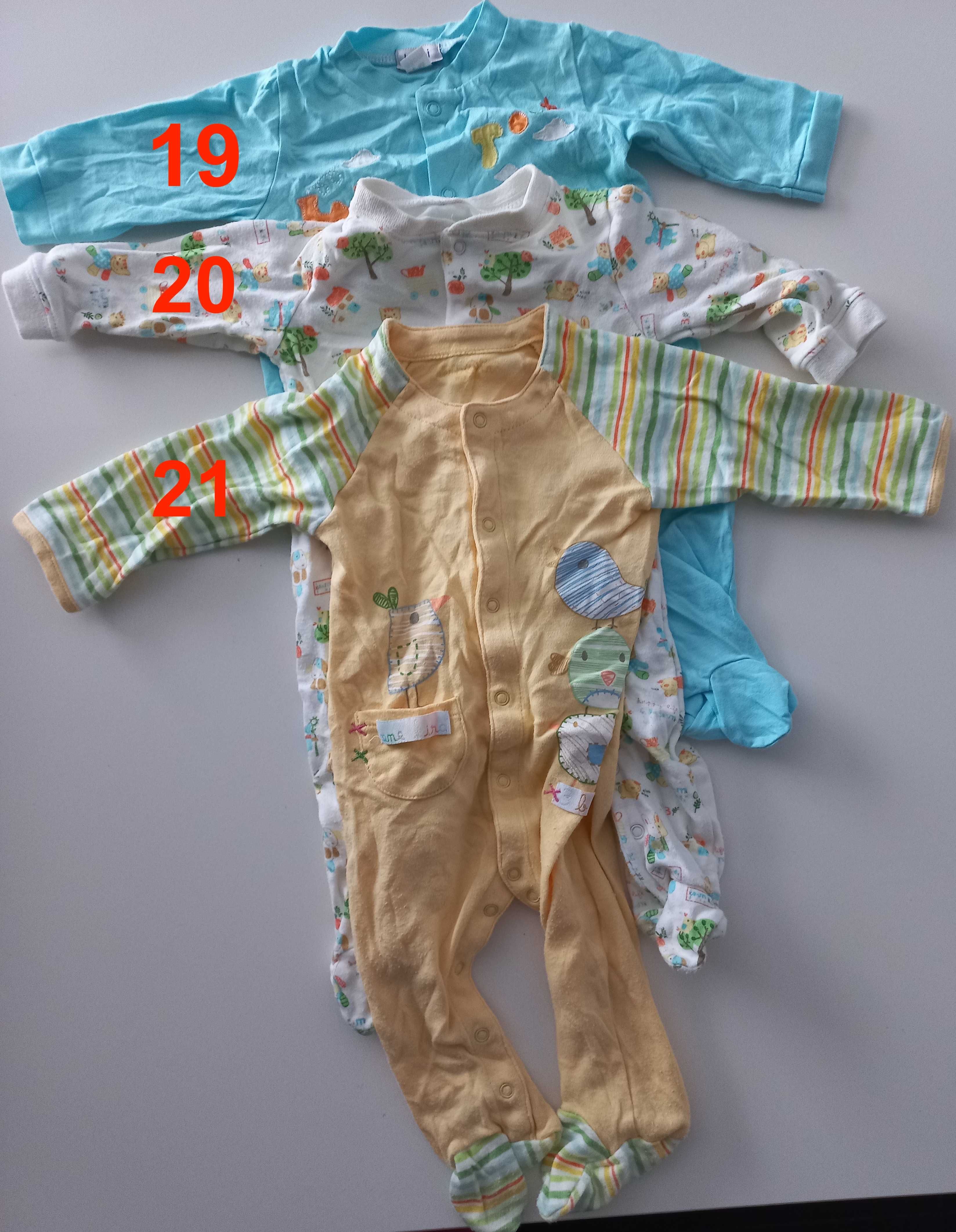 Roupa de bebé - Bodies e babygrows (pack 5) (50 a 68cm)