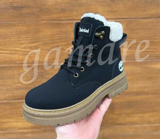 TIMBERLAND buty zimowe damskie timberlandy czarne ocieplane 36,38