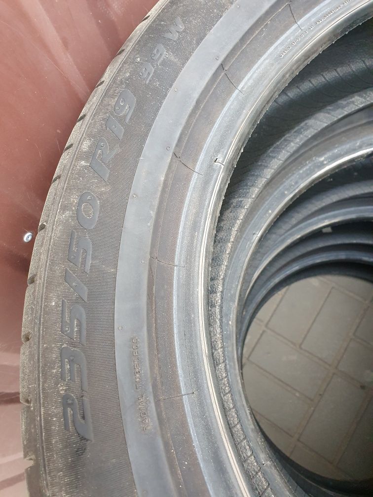 Opony letnie Pirelli P Zero 235/ 50 R19 po 1 sezonie