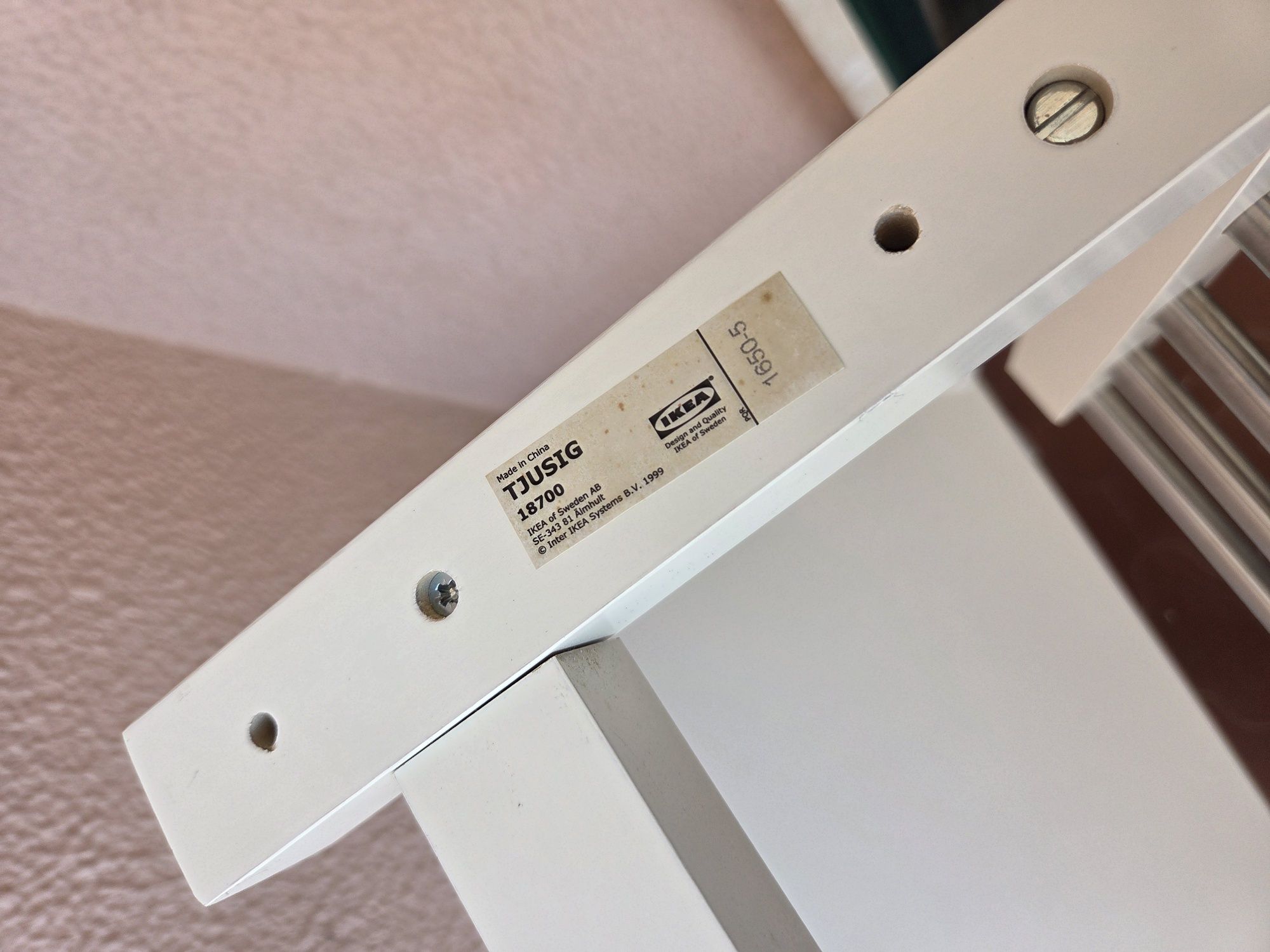 Banco sapateira e cabide branco ikea