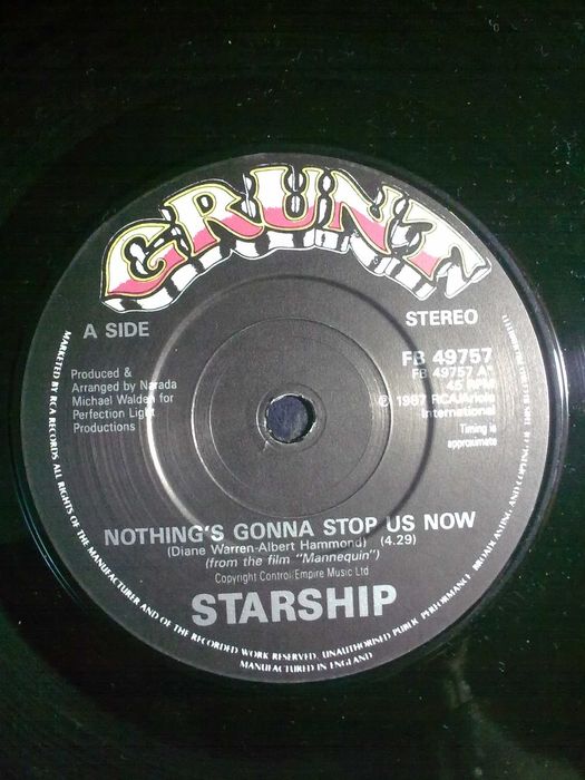 Starship-Nothing's Gonna Stop Us Now -sp 7''