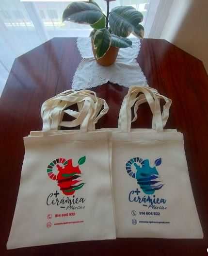 Sacos Tote Bags Personalizados Algodão com alças 180 gr/m²