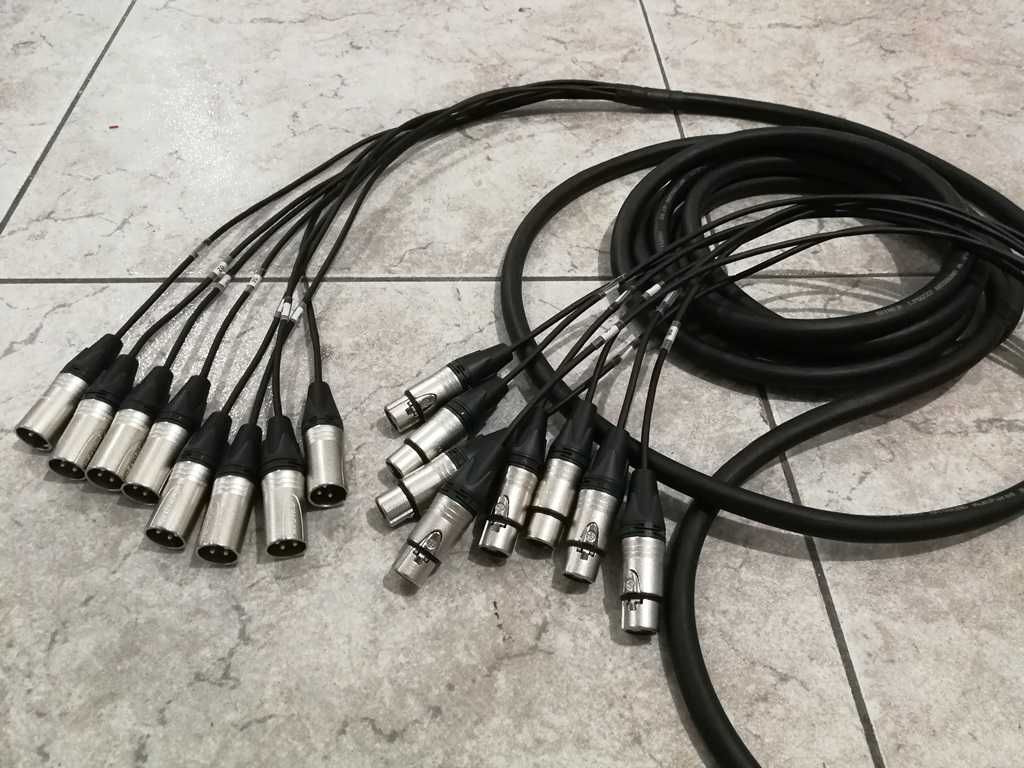 Kabel wieloparowy multocore pyta audio 8x XLR Neutrik NC3FXX 10m