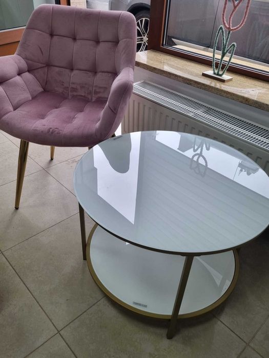 Zestaw fotele tapicerowane ze stolikiem