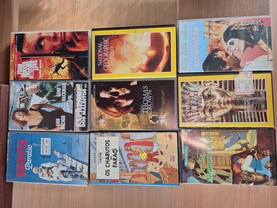 Cassetes novas de filmes clássicos e modernos muito importantes para c