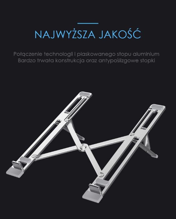 Uniwersalna aluminiowa podkładka podstawka stojak pod laptop macbook