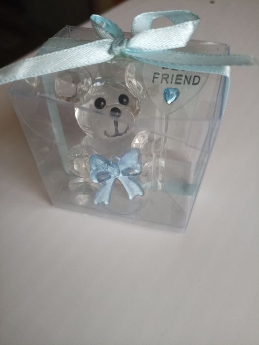 Подарок медвежёнок стеклянный фигурка под хрусталь