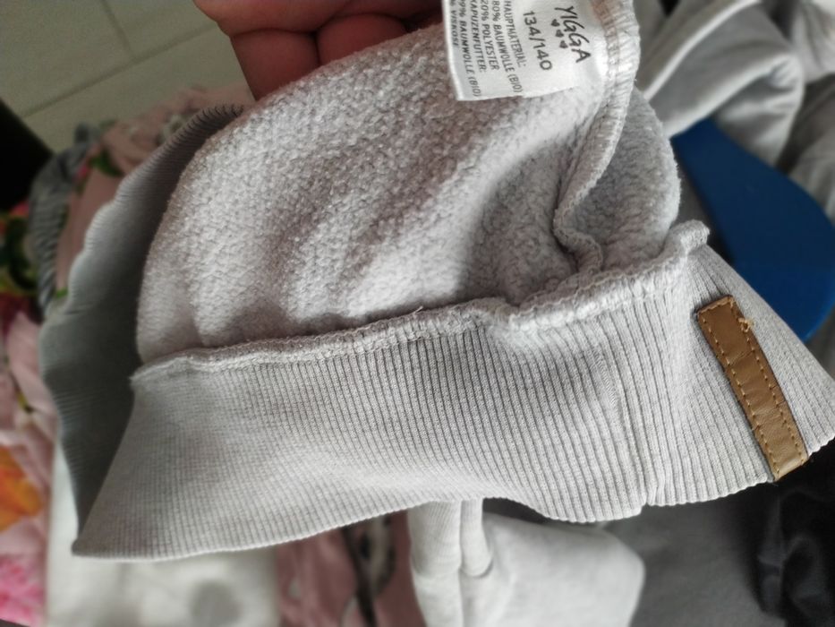Bluza szara koń Yigga 134/140 z kapturem