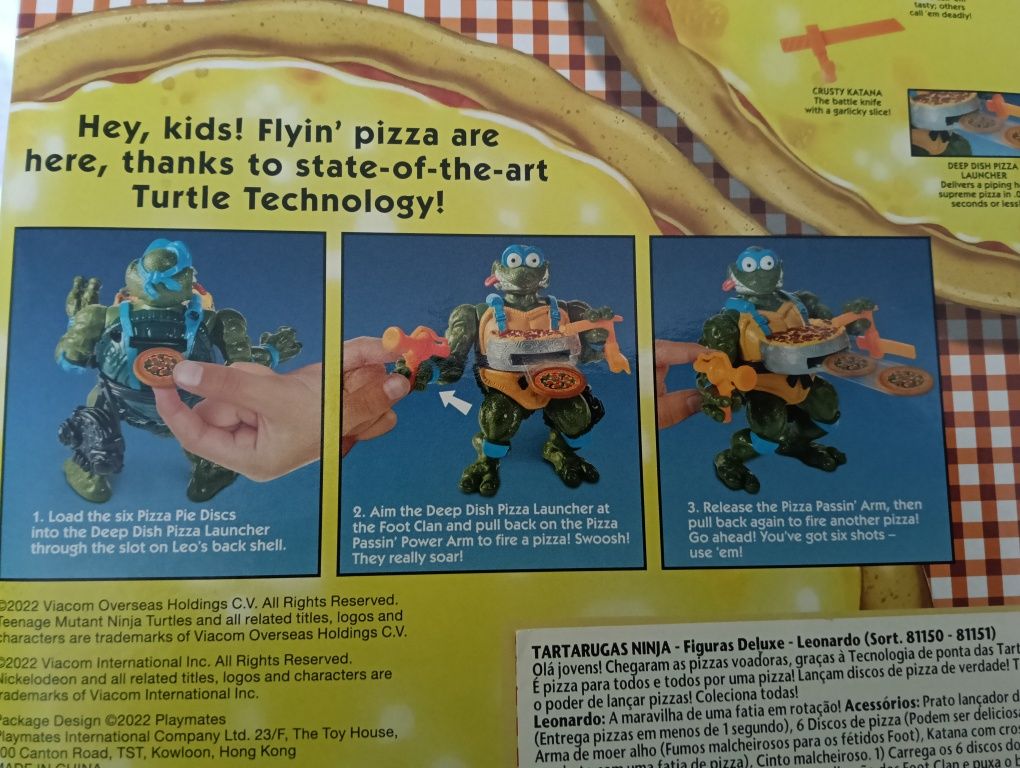 Tartaruga Ninja com lançador de pizzas
