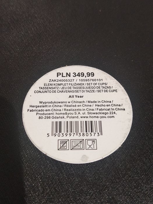 Komplet filiżanek w prezentowym ozdobnym opakowaniu Home&You NOWY