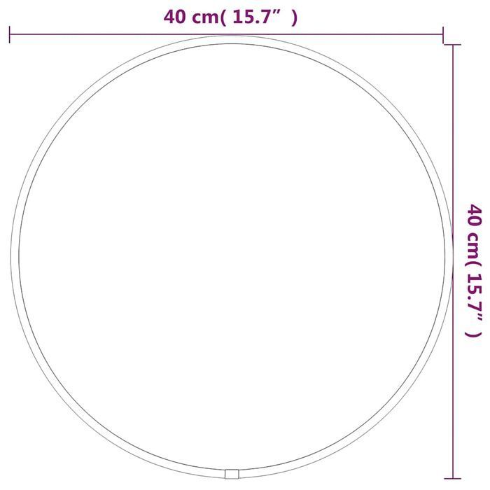 Vidaxl Lustro Ścienne, Złote, Ø 40 Cm, Okrągłe