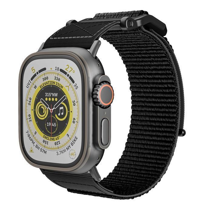Pasek Tech-Protect Scout do Apple Watch 42/44/45/49mm - Nylon, Czarny