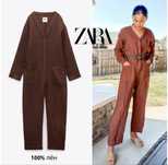 Льняний комбінезон Zara
