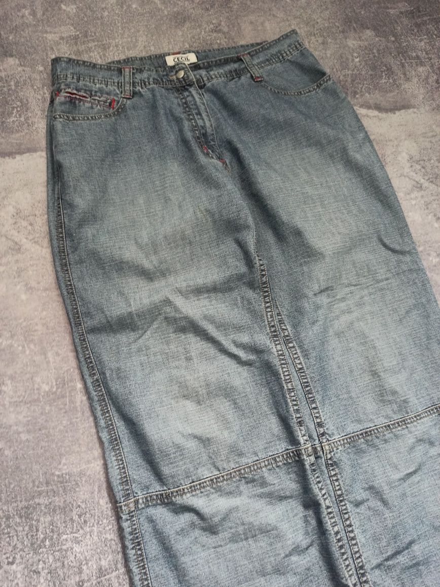 Широкие реп джинсы с вышивками jnko style