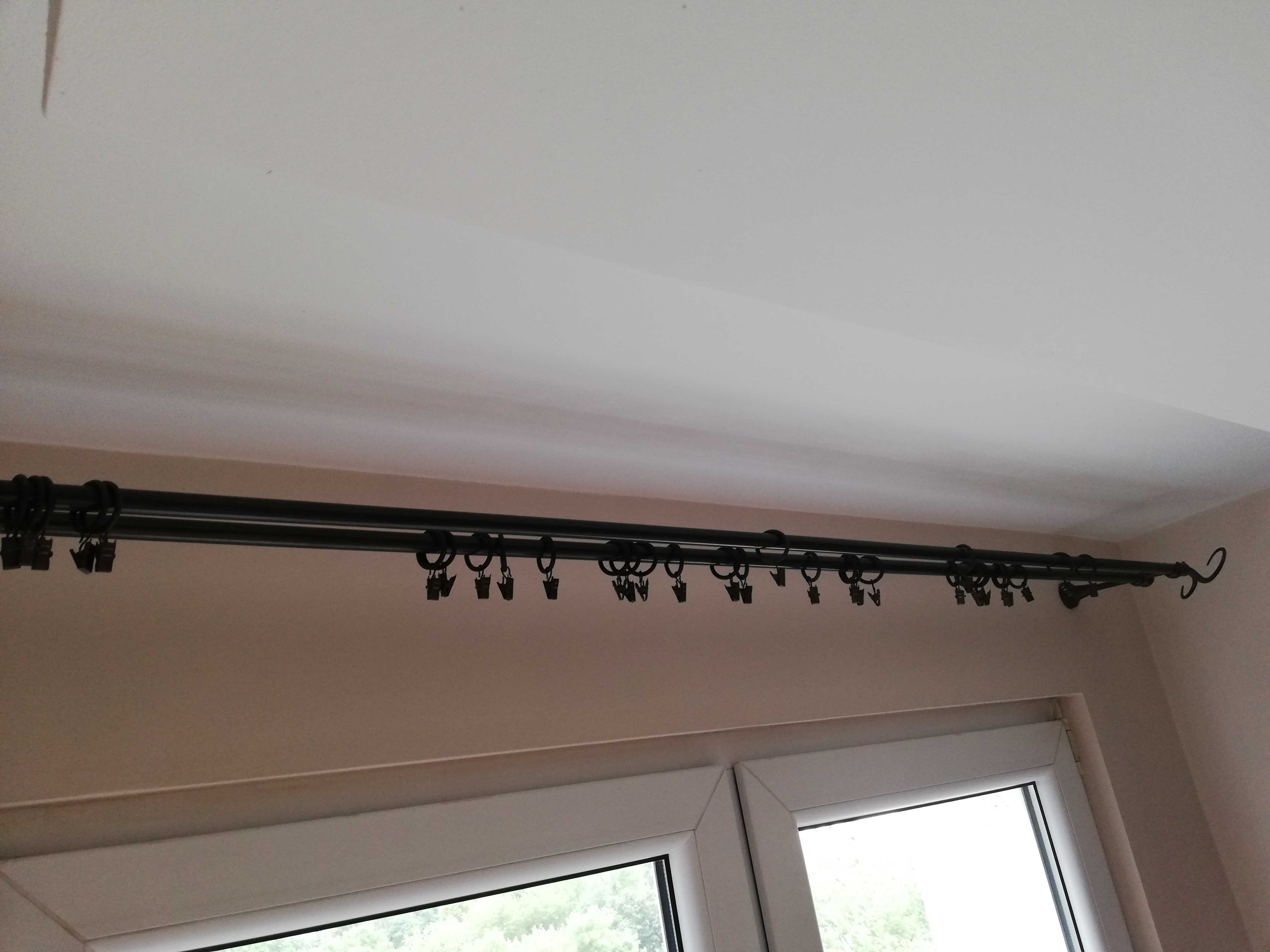 Karnisz podwójny 150 cm ciemny złoty