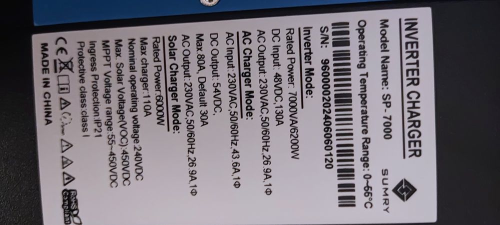 Гибрид SUMRY 6.2квт 48в Wi-Fi