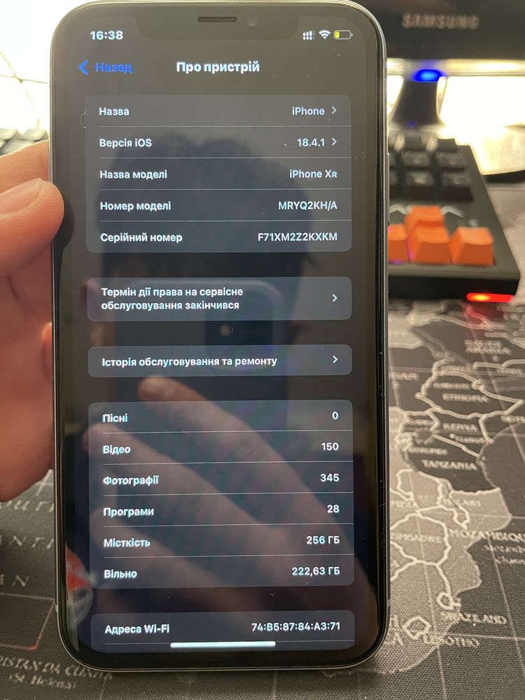 Iphone XR 256gb IOS 18