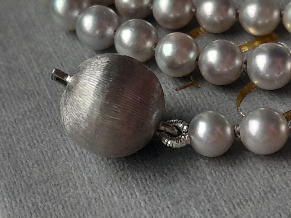 Naszyjnik Złoto 585  Perły Akoya Certyfikat