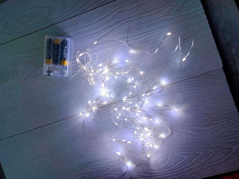 Гирлянда светодиодная Роса 2 метра опт 30 холодный белый