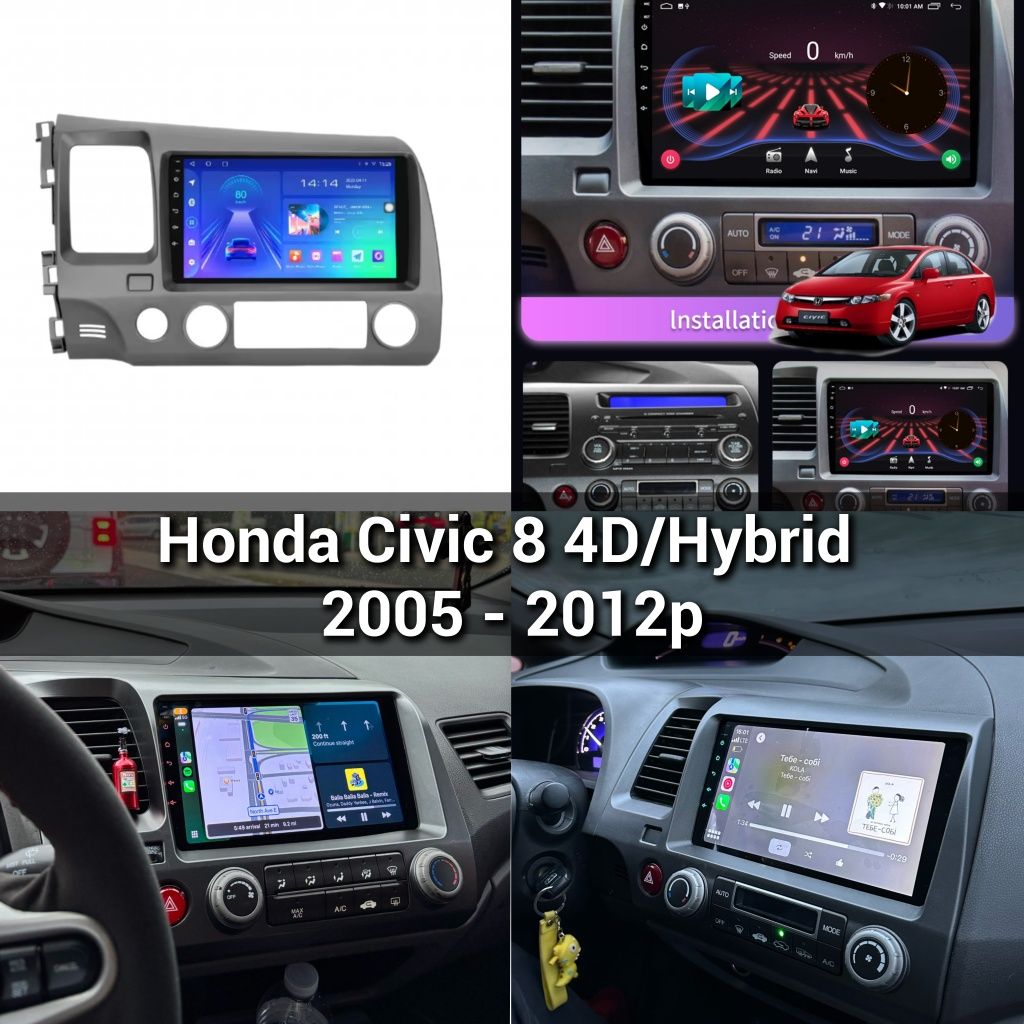 Магнітола Honda Civic 4d/5d/Hybrid,CR-V 3, Hatchback, Fit,Jazz, Civic