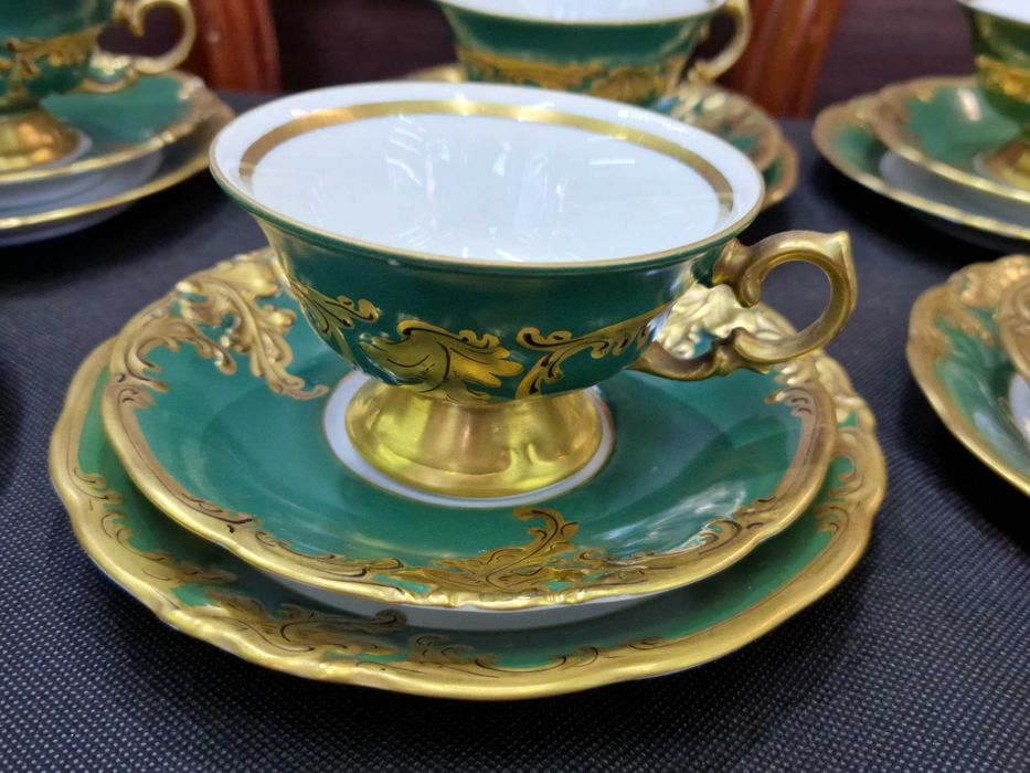 Serwis Wawel Złoty Liść Fryderyka szmaragdowy