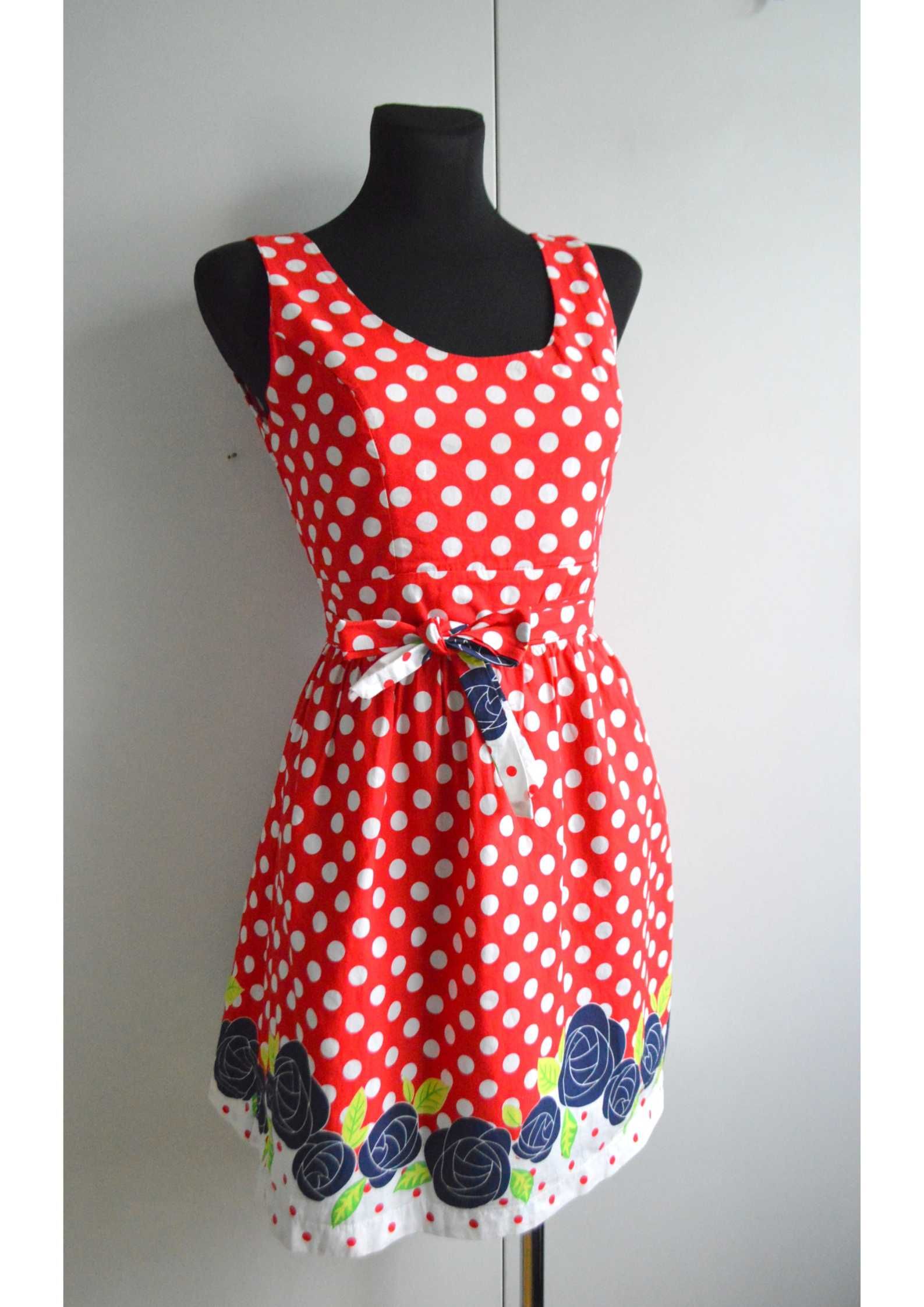 Vintage Retro ultra oryginalna sukienka skandynawska pin up jedyna S/M